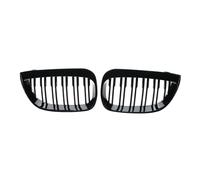 Rejilla Radiador Negro Brillante Auto Parrilla Frontal para Riñones Lama Doble Parrillas De Carreras para Serie 1 E81 E87 Pre-Facelift 5 Puertas 2004 2005 2006 2007 Parrilla Delantera Coche