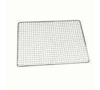 Rejilla rectangular para barbacoa, malla de alambre de acero de bajo carbono, resistente al calor, para carne, pescado, verduras, jardín, patio, 40 x 25 cm