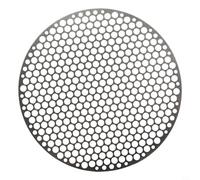 Rejilla redonda de acero inoxidable para barbacoa con diseño de agujero pequeño para una circulación uniforme del calor y el aire, apto para barbacoa de carbón, horno, cocinar al vapor en jardín al