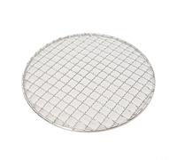 Rejilla redonda de acero inoxidable, parrilla portátil de camping para cocinar al aire libre, bandeja de hornear con calefacción uniforme para uso doméstico y fogata (20 cm)
