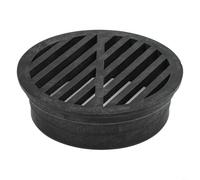 Rejilla redonda de drenaje de suelo para líneas de alcantarillado de 3 y 4 pulgadas, para exteriores, patio, tubería, techo, balcón, cubierta de filtro de desechos de plástico negro para césped