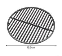Rejilla redonda de hierro fundido, rejilla redonda de cocción para barbacoa, placa de carbón de alta temperatura, rejilla de horno, rejilla de repuesto para parrilla de fuego (15 cm)