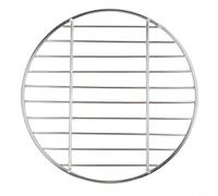 Rejilla redonda reforzada de acero inoxidable para colocar en macetas para apoyar alimentos mientras se estofa al vapor o se presiona para carnes (28 cm)