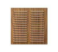 Rejilla - Rejilla de Aluminio 200x200 mm, diseño en Madera Oscura, Ideal para ventilación y decoración