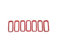 Rejilla Riñón Cubiertas Parrilla Delantera Coche para Renegade 2016 2017 2018 Pegatinas ABS para Parrillas Carreras Exteriores Parrilla Delantera(Red)