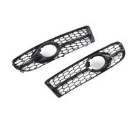 Rejilla Riñón Delantero Para A4 B7 S4 2005-2008 Malla Panal Cubiertas Rejilla Para Faros Antiniebla 1 Par Luz Parachoques Delantero Coche Central Delantero(Negro brillante)