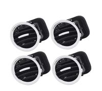 Rejilla Salida Cubierta Ventilación Aire A/C Negra/cromada Para Opel Para ADAM CORSA D MK3 Para Vauxhall 13417363 2201099 Aire Ventila Coche Ventilación(4 pcs Black sliver)