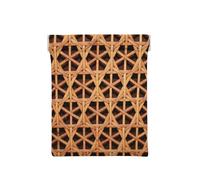 Rejilla Tejida de Mimbre Impresa., Squeeze Top Wallet Bolsa de Almacenamiento para Mujer Monedero pequeño Bolsa de Cambio