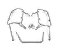 Rejilla Trasera Alforjas Laterales para Motocicleta Marco Estante Soporte Alforja Funda Superior Equipaje para BMW F750GS F850GS LC ADV 2018-2025(Plata)