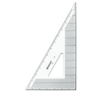 Rejilla triangular Westcott de 12"" con ngulo de 30/60 grados, transparente (T-5M)