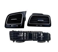 Rejilla ventilación Aire Acondicionado Marco Ventilación Salpicadero Delantero Salida Aire Acondicionado Central A/C Para VW Para Golf 7 7,5, MK7 MK7.5 2013-2019(A set 3pcs)