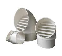 Rejilla Ventilación para Pared Exterior, Tubería, Extractor Cocina, Chimenea, Tubo de Escape de Campana extractora de PVC, for ventilación Interior y Exterior.(200mm/7.9inch)