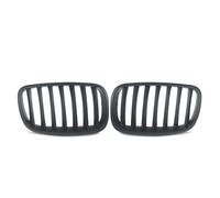 Rejilla ventilación parachoques Accesorios Para X5 E70 Y X6 E71 2007-2014 Parrilla Deportiva Estilo Doble Línea Negra Rejillas Superiores Delanteras Diamante Cromado(Single-Matte Black)