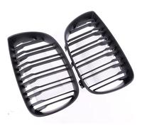 Rejilla ventilación parachoques Parrilla Delantera De Riñón Doble Con Esquinas Afiladas Color M Para E81 E87 E82 Y E88 (compatible 120i 128i 130i 135i)(Negro mate)