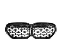 Rejilla ventilación parachoques Rejillas Superiores Estilo Diamantes Negros Aspecto De Fibra Carbono Delanteras Carreras Doble Línea. Para X1 F48 LCI 2020-2022(Diamond-Glossy Black)