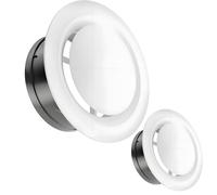 Rejilla Ventilacion Redonda, Difusor Techo, Rejilla Ventilacion Regulable Blanca de Difusor de Techo de Pared para Extractor, Ventilador de Tubo, Cocina, Baño, Oficina, Garaje(75mm(2.95inch))