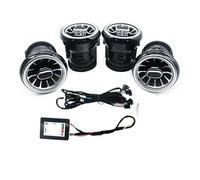 Rejilla ventilación Salida Turbina Aire Acondicionado Control Aplicación Luz Decorativa, Ventilación LED 256 Colores Para Opel, ADAM, Para CORSA D MK3 Automóvil Salida Aire(4PCS and controller)