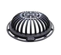 Rejilla y Marco de Drenaje de Hierro Dúctil, Domo Metálico Rejilla Desague con Base Atornillada, Tapa Arqueta Patio, Tapa de Alcantarilla Césped(70 * 80 * 18 cm/28 * 32 * 7 in)