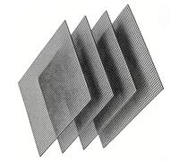 Rejillas antiadherentes de la parrilla en negro reutilizable resistente al calor parrilla Mat (Black36*42cm)