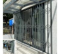 Rejillas/barra De Ventana De Seguridad Corredera Plegable, Barreras De Puerta De Cerca Bloqueables, Aleación De Aluminio, Interior Resistente Que Evita Caídas Accidentales(W80xH120cm/32x48in)