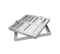 Rejillas cuadradas de acero inoxidable 304, cubiertas de drenaje para exteriores con marco, rejilla de drenaje duradera de 2 mm de grosor para jardín, patio y soluciones de drenaje de entrada