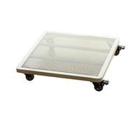 Rejillas cuadradas para interiores taburete de bonsái de metal, rueda universal con freno maceta base arreglo floral (pequeño)