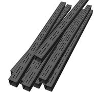 Rejillas de drenaje de jardín de acero inoxidable duraderas: drenaje de canal de metal negro for una gestión eficiente del agua en exteriores(100cmx7cmx5cm 8Pack)