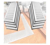 Rejillas de drenaje de zanja, cubiertas de drenaje de canal de acero inoxidable para entrada, patio, acera, área de piscina, paquete de 10 unidades de 22.8 x 11.8 x 1 pulgadas
