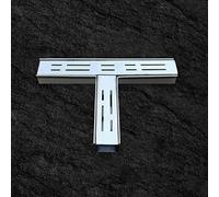 Rejillas de drenaje delgadas comerciales para duchas/patios/garajes, kit de drenaje al aire libre con sistema de drenaje francés de metal para césped y entradas, diseño duradero y elegante