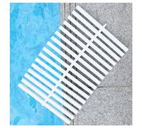 Rejillas de Drenaje modulares de plástico Antideslizantes para Piscinas, 30x100 cm, Paquete de 6 Unidades, adecuadas para Tapas de desagües de entradas de vehículos y Patios, soluciones de d