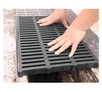 Rejillas de drenaje resistentes para exteriores, colador de plástico de resina duradera para alcantarillado de patio, tamaño personalizable, 50 x 30 x 2,5 cm, ideal para drenaje de suelo