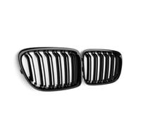 Rejillas De Parachoques Delantero Compatible Con X1 E84 2011-2014 Parrillas Capó De Estilo De Doble Listón Coche Color Negro Brillante Piezas Exteriores Rejilla Frontal