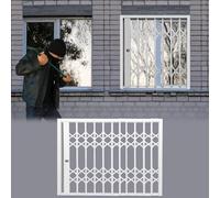 Rejillas de seguridad ajustables para ventanas, protección antirrobo para ventanas, puertas y entradas, se adapta a anchos de 69 a 84 cm (75 x 122 cm) - Rejillas plegables de seguridad