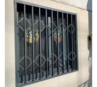 Rejillas de seguridad grises para ventanas, rejillas personalizadas resistentes a los ladrones para ventanas de planta baja, puerta de seguridad de ventana de aluminio para sótanos (81 x 112 cm)