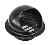 Rejillas de ventilación de acero inoxidable 304 negras para pared, Cubierta de ventilación redonda de acero inoxidable, Salida De Ventilación De Pared Externo(120mm/4.7 inches)