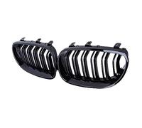 Rejillas delanteras capó Compatible Con Para E60 E61 M5 2003 2004 2005 2006 2007 2008 2009 2010 Parrilla De Riñón Frontal De Fibra Carbono Parrillas Doble Listón Parrilla De Admisión De Aire