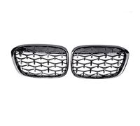 Rejillas delanteras capó Compatible Con Para X1 F48 2014 2015 2016 2017 2018 2019 Grill Car Front Riñón Grille Toma De Aire Grilla Upper Grille Cover