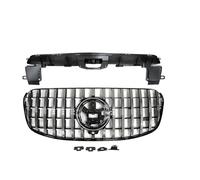 Rejillas Delanteras Coche Rejilla Malla Capó Carreras Estilo GT Para Mercedes Para Benz X167 Clase GLS GLS450 GLS500 GLS580 2024-2025(Silver Black)