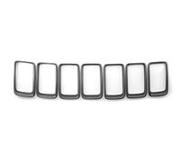 Rejillas delanteras Cubierta Rejilla Automática Marco Inserción Anillo Parrilla Radiador Para Jeep Para Grand Para Cherokee 2014-2016 Kit Coche Piezas Negras Parrilla Delantera