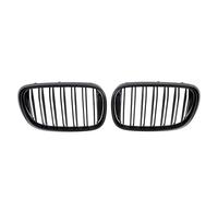 Rejillas Delanteras De Carreras Para Serie 7 G11 G12 2015-2019 740i 750i Parrillas Superiores De Doble Listón Estilo Diamantes Cromados Rejilla Delantera(Double-Glossy Black)