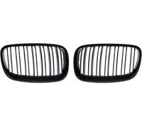 Rejillas delanteras de radiador para BMW X5 E70 X6 E71 2007 2008 2009 2010 2011 2012 2013 2014 2 piezas Parrilla delantera del coche(Black Dual Slat)