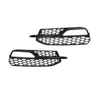 rejillas delanteras Para Audi Para A3 Para S-line Para S3 2014 2015 2016 1 Par Cubierta Lámpara Malla Nido Abeja Para Coche Rejilla Parachoques Delantero Carreras(Glossy Black)