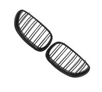 Rejillas delanteras Para E60 Para E61 2003 2004 2005 2006 2007 2008 2009 2010 Rejilla Parachoques Delantera Doble Listón Moldura Parrilla Carreras(Dual Glossy Black)