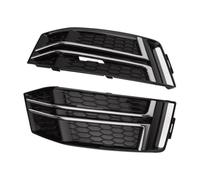 Rejillas delanteras Para S4/para A4 Para B9 Para S-LINE 2016-2018 Marco Cubierta Rejilla Parachoques Delantero 8W0807681F 8W0807682F Cubiertas Antiniebla(Chrome Black)