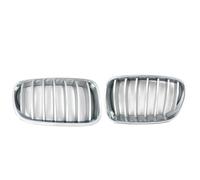 Rejillas delanteras Para X3 Para F25 2010 2011 2012 2013 Rejilla Parachoques Delantera Con Marco Cromado Y Listones Plateados