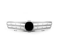Rejillas Delanteras Parachoques Rejilla para Benz W219 CLS500 SLS600 para CLS Clase 2004 2005 2006 2007 3 Aletas ABS Parrilla Delantera Coche con Emblema Cromado Plateado