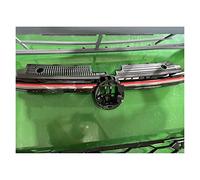 Rejillas Delanteras Rejilla Central Delantera Capó Radiador ABS Parrilla Superior con Tira Luces LED para VW para Golf 8 MK8 Parrilla Frontal Rejilla Frontal(Rojo)