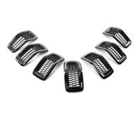 Rejillas delanteras Rejilla delantera tipo riñón para parachoques delantero de coche rejilla de malla tipo riñón(Glossy Black)