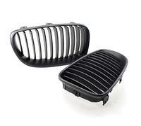 Rejillas Frontales 1 Par Rejillas Exteriores Coche para Serie 1 E81 E87 2008-2011 Decorativa(Negro Mate)