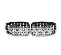 Rejillas Frontales Car Diamond Grills Parrilla Delantera De Riñón para 1 Series 2007-2013 Decorativa(Chrome)